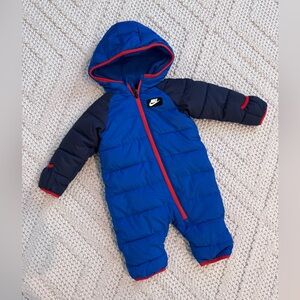 Nike Kids Blue and Navy Hooded Snowsuit